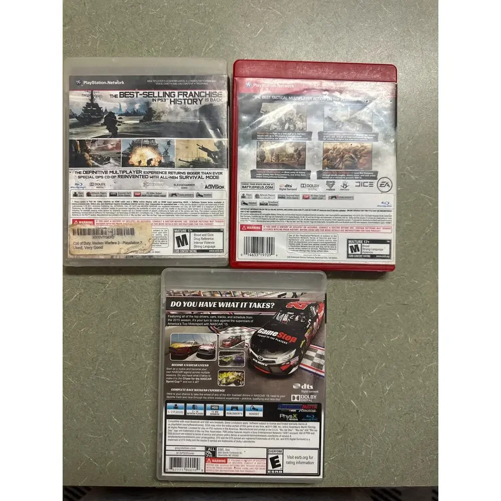 PlayStation 3 PS3 Game Lot – Call of Duty MW3, Battlefield Bad Company 2, NASCAR